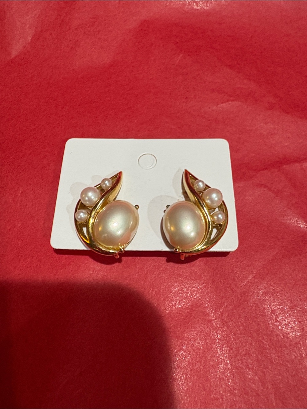 Trafari Gold Pearl Cluster Clip Earrings - Women Jewelry